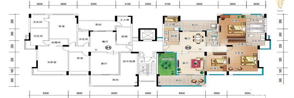 雅居乐清水湾户型图